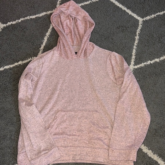 Girls ❤️❤️❤️ Light Dusty Pink Pullover Hoodie Size 10/12 - Picture 1 of 6